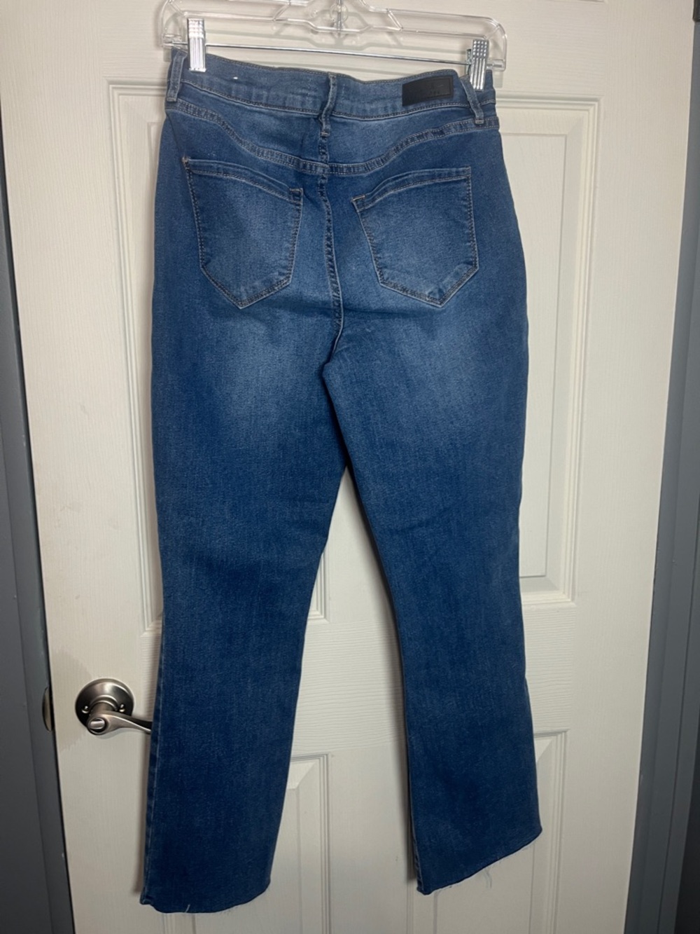 Nicole Miller Dark Blue Wide Leg Jeans with Front Seam Detail - Picture 3 of 5